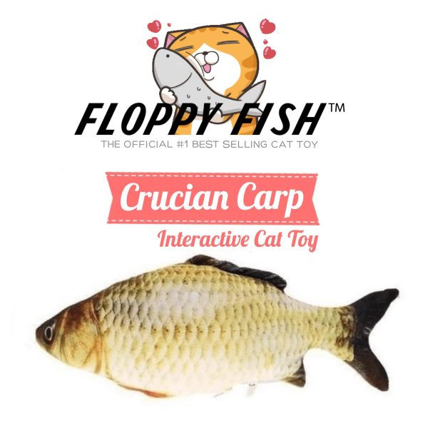 FLOPPY FISH™ Interactive Moving Fish Toy for Cats Crucian Carp Online now - Image 2
