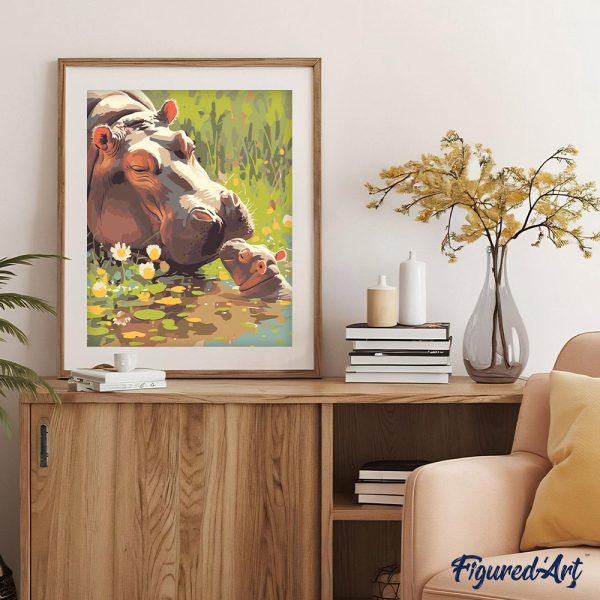 Baby Hippo Kissing Mom Supply - Image 3