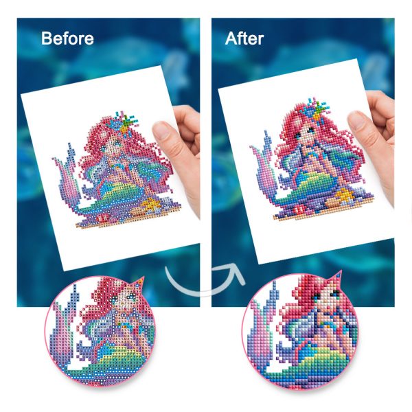 Mini Diamond Painting 6 x8  (2 pieces) - Mermaid s Fantasy Art Online now - Image 3
